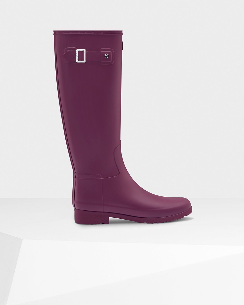 Hunter Refined Slim Fit Tall Rain Boots - Outlet Womens Purple - XTGASN057